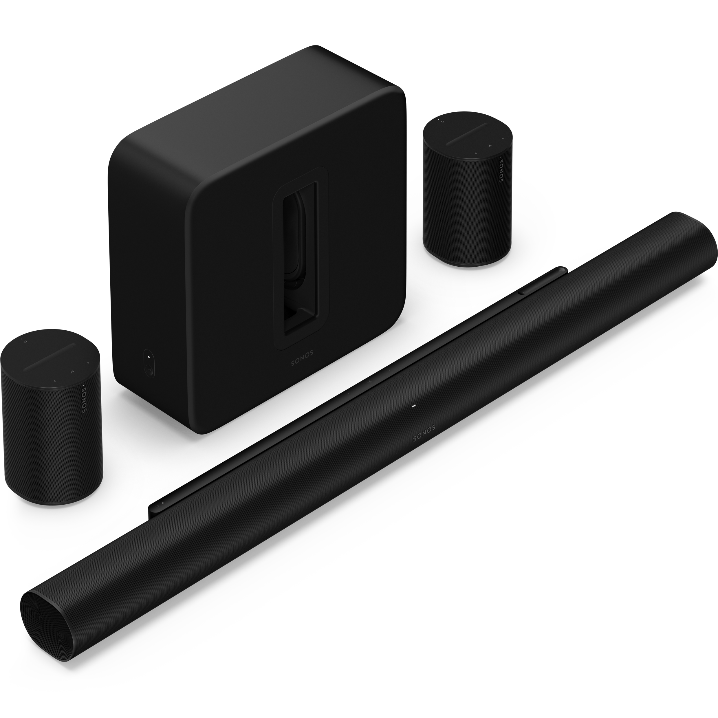 Kit Immersivo Premium Sonos com Arc Ultra, Sub 4 e Era 100 (Par) - Preto